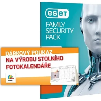 Kalendář ESET Family Security Pack + DÁREK Stolní kalendář