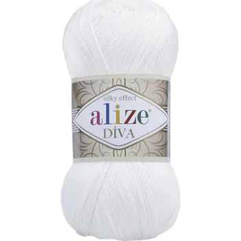 Příze Příze Alize Diva 055 - bílá