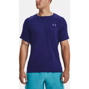 Pánské tričko Pánské funkční tričko Under Armour UA Rush Emboss SS-BLU - modré Velikost: M