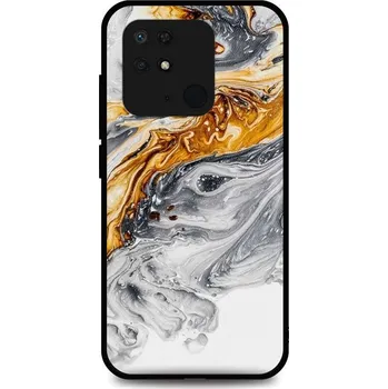 Pouzdro na mobilní telefon Kryt Xiaomi Redmi 10C pevný Marble šedo-zlatý (obal neboli pouzdro na Xiaomi Redmi 10C)