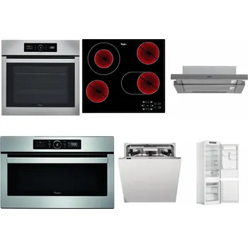 Set domácích spotřebičů WHIRLPOOL ABSOLUTE AKZ9 6230 IX + WHIRLPOOL AKT 8190/BA + WHIRLPOOL AKR 749/1 IX + WHIRLPOOL ABSOLUTE AMW 730 IX + WHIRLPOOL WIO 3O540 PELG + WHIRLPOOL WHC18 T311