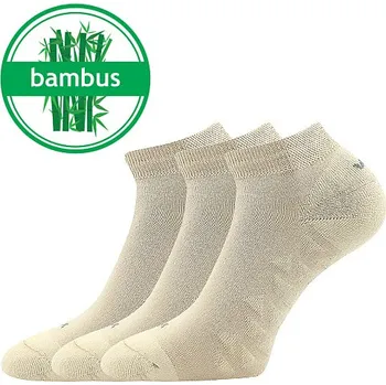 Pánské ponožky VOXX Ponožky nízké bambusové BENG s masážním chodidlem BÉŽOVÉ (3 páry) 39-42 119613