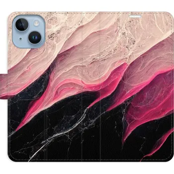 Pouzdro na mobilní telefon Flipové pouzdro iSaprio - BlackPink Marble - iPhone 14