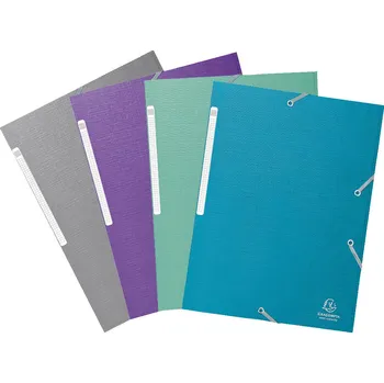 Exacompta spisové desky s gumičkou Teksto, A4 maxi, hřbet 35 mm, karton, mix barev, 1 ks