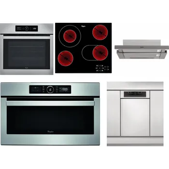 Set domácích spotřebičů WHIRLPOOL ABSOLUTE AKZ9 6230 IX + WHIRLPOOL AKT 8190/BA + WHIRLPOOL AKR 5390/1 IX + WHIRLPOOL ABSOLUTE AMW 730 IX + WHIRLPOOL WSBO 3O34 PF X