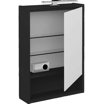 Koupelnový nábytek Dřevojas Jednodveřová galerka FOCUS GAOE 50 - N03 Graphite / Pravé