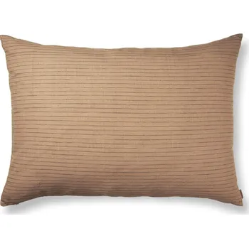 Dekorativní polštářek Ferm Living Polštář Brown Cotton Stripe Large