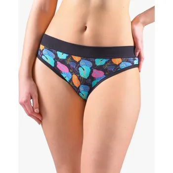 Kalhotky Gina Dámské bokové kalhotky 16169P černá-atlantic 46-48