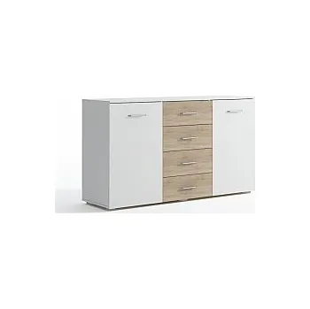 Komoda Komoda VANA I 2D4S bílá / dub sonoma