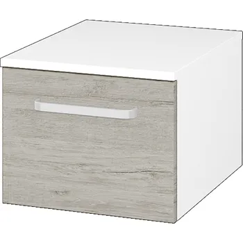 Koupelnový nábytek Dřevojas Nízká skříňka DOS SNZ1 40 - N01 Bílá lesk / Úchytka T01 / D05 Oregon