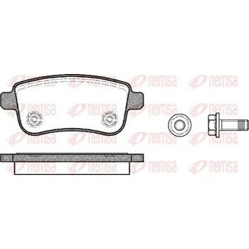 Brzdová destička Sada brzdových destiček, kotoučová brzda REMSA 1387.00