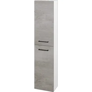 Koupelnový nábytek Dřevojas Vysoká skříň DOOR SV1D2 35 - N01 Bílá lesk / Úchytka T06 / D01 Beton / Levé