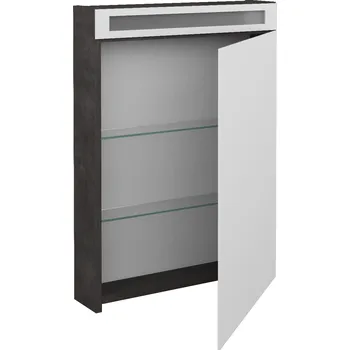 Koupelnový nábytek Dřevojas Jednodvéřová galerka MAX GAO 60 - D16 Beton tmavý / Pravé