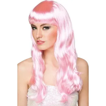 Karnevalová paruka Dámská paruka dlouhá, světle růžová