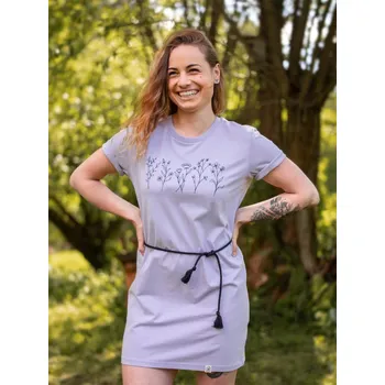Dámské šaty Dámské šaty Kvítí - levandulové Levandulově fialová XS Bez úpravy