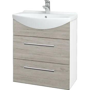 Koupelnový nábytek Dřevojas Koupelnová skříňka TAKE IT SZZ2 65 - N01 Bílá lesk / Úchytka T03 / D05 Oregon