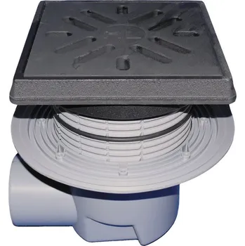 Kanalizační potrubí HL dvorní vpusť+lapač s izolační přírubou DN100 HL615.1