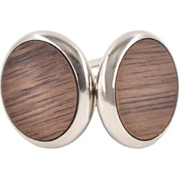 Manžetový knoflíček Manžetové knoflíčky - Velké, tmavé dřevo