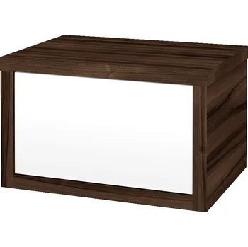 Koupelnový nábytek Dřevojas Nízká skříňka STORM SYZ 60 - D06 Ořech / L01 Bílá vysoký lesk