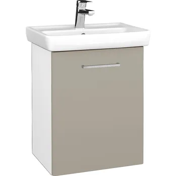 Koupelnový nábytek Dřevojas Koupelnová skříňka DOOR SZD 50 - N01 Bílá lesk / Úchytka T04 / M05 Béžová mat / Pravé