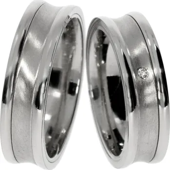 Prsten Zlatnictví Helios Ocelové snubní prsteny 10220