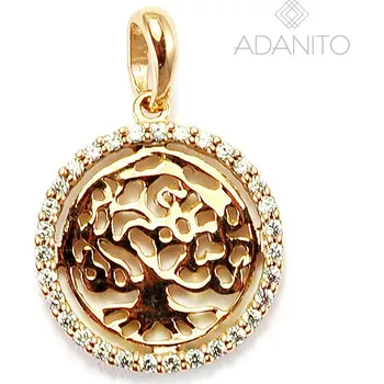 Přívěsek Zlatý přívěsek strom života se zirkony z růžového zlata