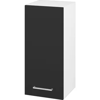 Koupelnový nábytek Dřevojas Horní skříňka SYD 35 - N01 Bílá lesk / Úchytka T04 / L03 Antracit vysoký lesk / Levé