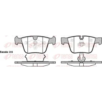 Brzdová destička Sada brzdových destiček, kotoučová brzda REMSA 1216.00