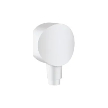 Sprchová hadice Hansgrohe FixFit MATNÁ BÍLÁ Přípojka hadice S se zpětným ventilem a plastovým kolenem připojení