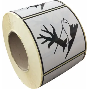 Látky ohrožující životní prostředí lakovaná papírová samolepka 100mm role 1000ks