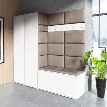 Předsíňová stěna ArtPK Předsíň AMY 8 | bílá bez zrcadla barevné provedení: Trinity 05