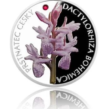 2016 - Stříbrná mince 1 NZD Prstnatec český - kolorováno