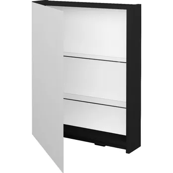 Koupelnový nábytek Dřevojas Jednodveřová galerka PREMIUM GAE 60 - L03 Antracit vysoký lesk / Levé