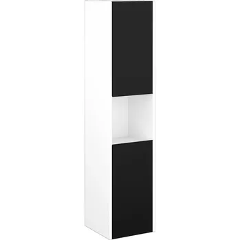 Koupelnový nábytek Dřevojas Vysoká skříň BONO SVD2O 35 - N01 Bílá lesk / Úchytka T33 / N03 Graphite / Pravé