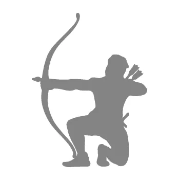 Samolepicí dekorace na vozidlo Lukostřelba 002 levá (17 - šedá) SAMOLEPKA NA AUTO, NÁLEPKA, FÓLIE, POLEP, TUNING, VLASTNÍ TEXT, TISK, AUTOSAMOLEPKY.cz, POLEPY, OBRÁZEK, LOGO, 3D STICKERS