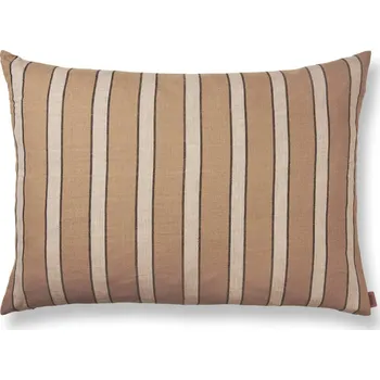 Dekorativní polštářek Ferm Living Polštář Brown Cotton Lines Large