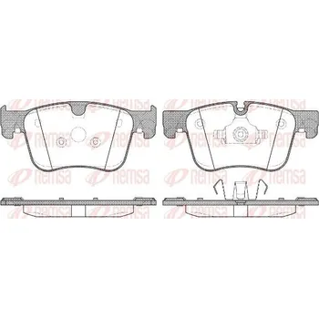 Brzdová destička Sada brzdových destiček, kotoučová brzda REMSA 1560.00