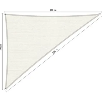 Slunečník Lazy Momo Sluneční Trojúhelník 90° shadow - 3,0 x 4,0 x 5,0 m Barva: Arctic bílá