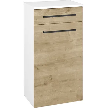 Koupelnový nábytek Dřevojas Nízká skříňka DOS SNDZ 50 - N01 Bílá lesk / Úchytka T06 / D09 Arlington / Pravé