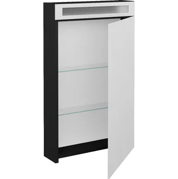 Koupelnový nábytek Dřevojas Jednodvéřová galerka MAX GAO 50 - L03 Antracit vysoký lesk / Pravé