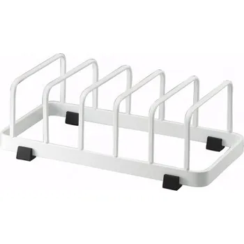 Yamazaki, Stojan na talíře Tower 7137, kov, š.22 cm | bílá