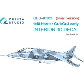 Plastikový model 1/48 Harrier Gr.1/Gr.3 Early 3D colour Int. SMALL
