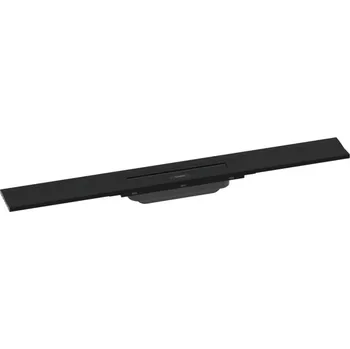 Odvodňovací žlab Hansgrohe RainDrain Flex MATNÁ ČERNÁ Vrchní sada sprchového žlabu 700, zkracovatelný, pro instalaci ke stěně