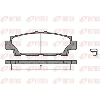 Brzdová destička Sada brzdových destiček, kotoučová brzda REMSA 0376.00