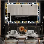 Dekorativní zrcadlo s LED osvětlením do jídelny - Colorful Leaves