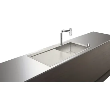 Vodovodní baterie Hansgrohe C71 CHROM C71-F450-07 Dřezová kombinace 450 s odkapávací plochou vlevo