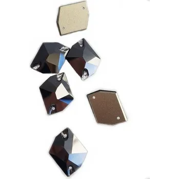 Drahý kámen Elis COSMIC - 13x17mm Jet Hematite