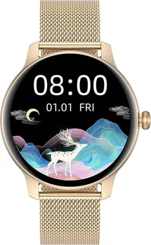 Chytré hodinky Gino Rossi Sw020-4 zlaté