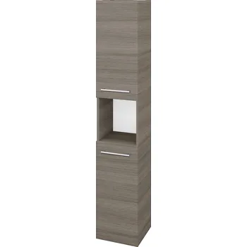 Koupelnový nábytek Dřevojas Vysoká skříň DOS SVD2O 35 - D03 Cafe / Úchytka T03 / D03 Cafe / Levé