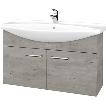 Koupelnový nábytek Dřevojas Koupelnová skříňka TAKE IT SZD2 105 - D01 Beton / Úchytka T03 / D01 Beton